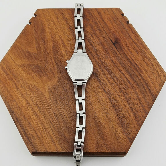 Fossil Women's BIG TIC Watch Dark Blue Dial Silver Link Band ES-9649 Classic - Picture 5 of 7